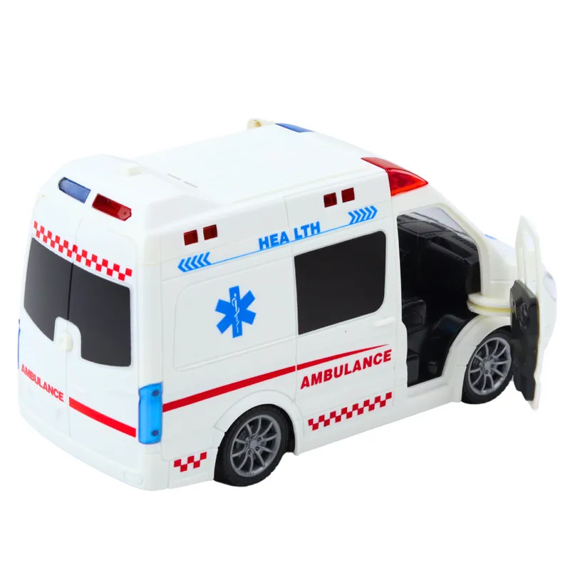 Karetka Ambulans Zdalnie Sterowany RC Światła Dźwięki 1:20 - Biały