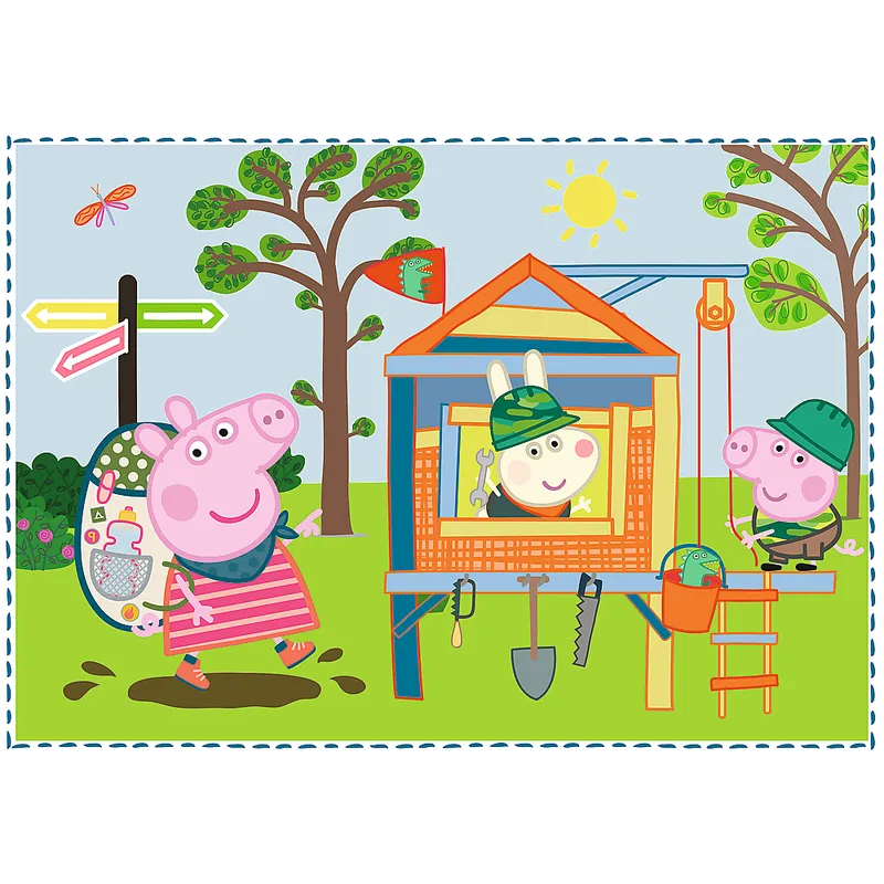Puzzle - 4w1 (12,15, 20, 24) - Wspomnienia Z Wakacji - Świnka Peppa - TREFL 34359