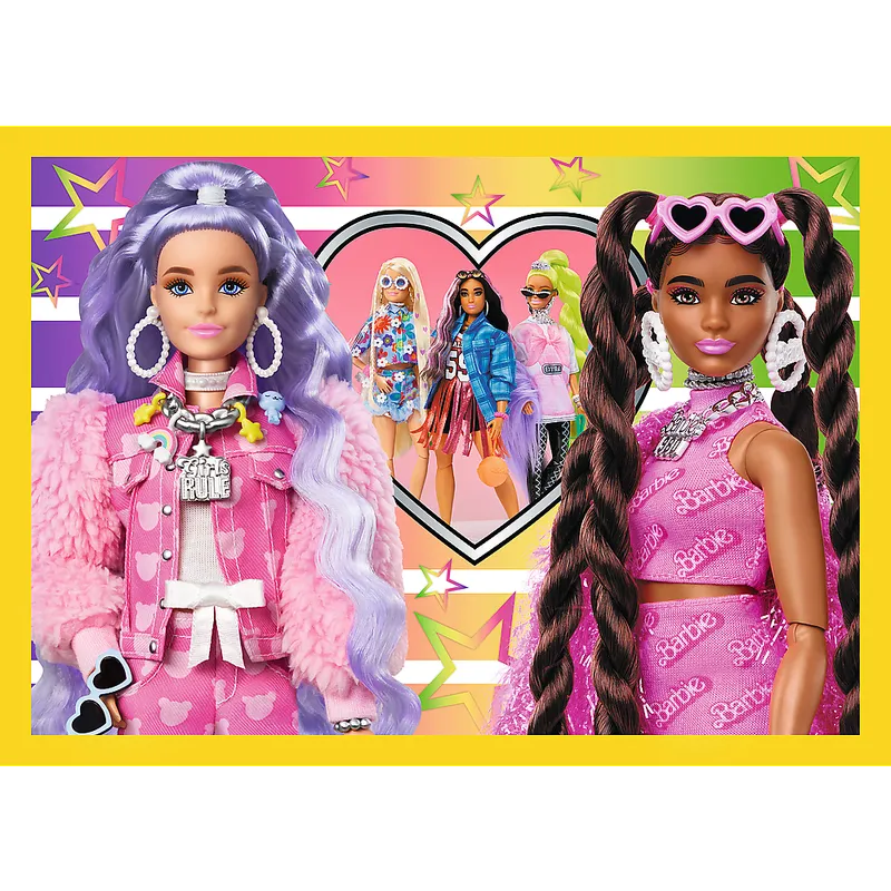 Puzzle - 4w1 (35, 48, 54, 70) - Wesoły Świat BARBIE - TREFL 34626