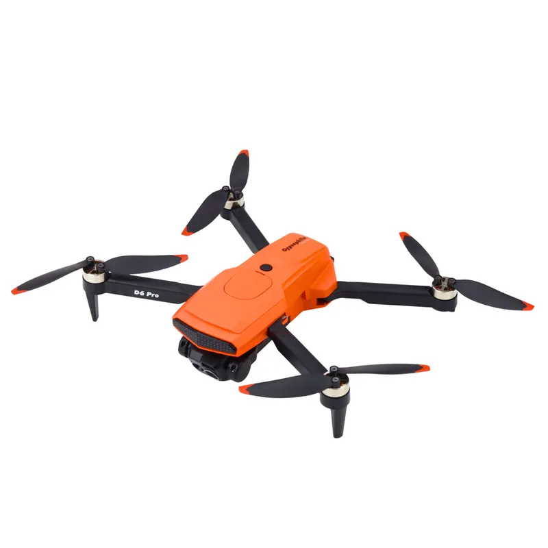 Dron D6 PRO Podwójna Kamera HD Światła LED - Pomarańczowy