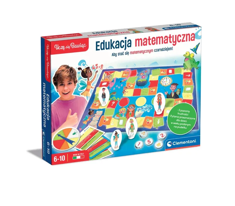 Gra Planszowa Edukacja Matematyczna Uczę Się Bawiąc Język Polski CLEMENTONI 50778