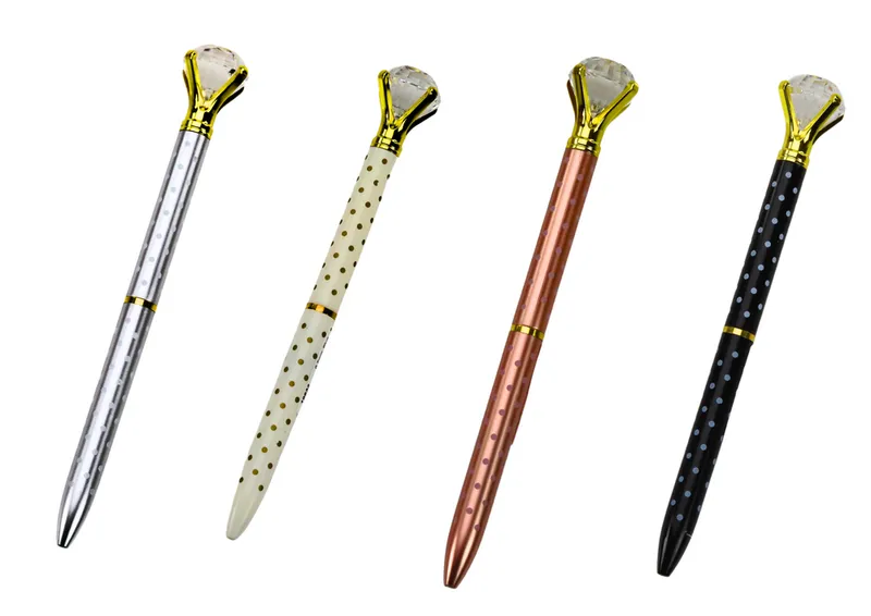 Długopis Z Diamentem W Kropki Wkład 0.7mm Mix - Niebieski