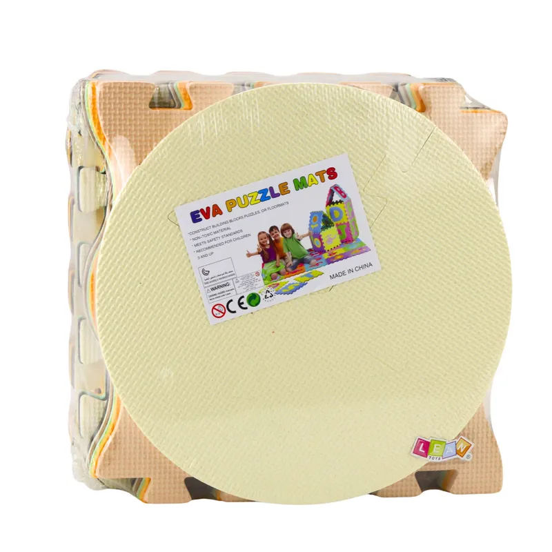 Miękkie Puzzle Mata Edukacyjna Pianka EVA Zwierzęta 16 el - Brązowe