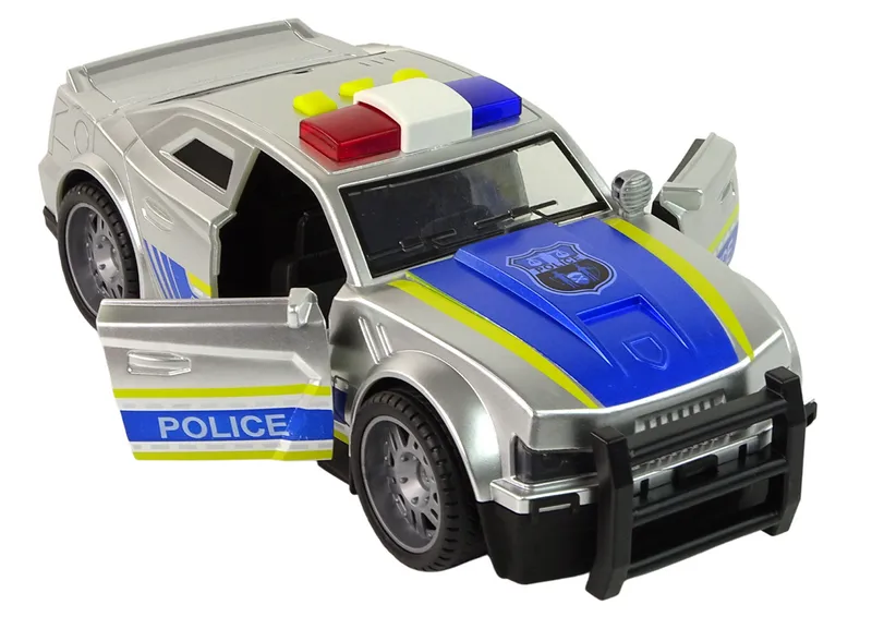 Auto Policja 1:14 Światła Dźwięki - Srebrne