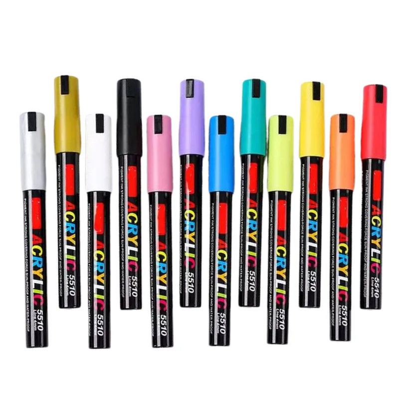 Zestaw Markery Akrylowe Pisaki Flamastry Mazaki Wodoodporne Walizka 36 szt