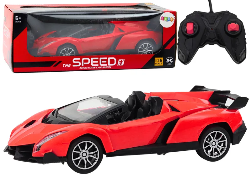 Auto Samochód Sportowy Zdalnie Sterowany RC 1:16 - Czerwone