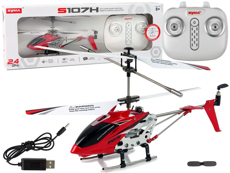 Helikopter SYMA S107H Zdalnie Sterowany 2,4G - Czerwony