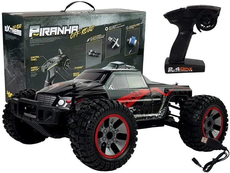 Auto Terenowe Off-Road Zdalnie Sterowane 1:10 40 km/h - Czerwone