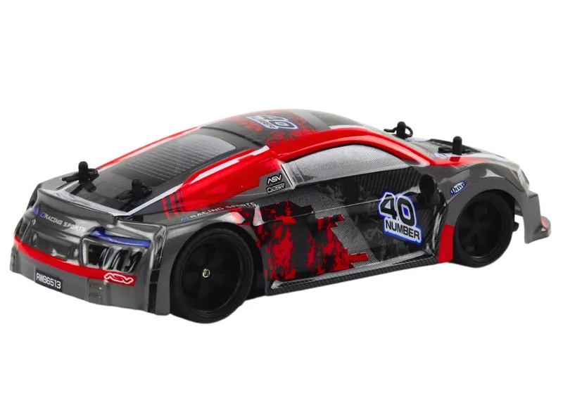 Autko Zdalnie Sterowane RC 1:18 Gumowe Koła Drift - Czerwony