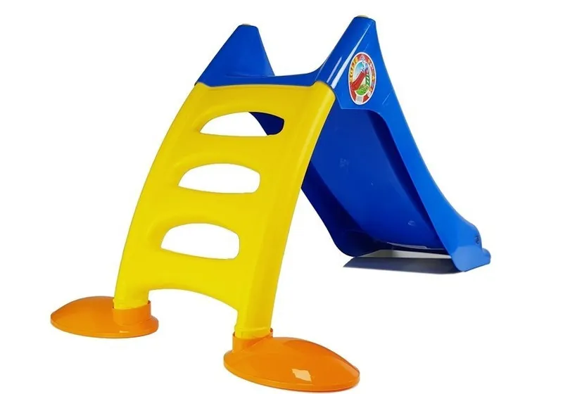 Zjeżdżalnia Ogrodowa Dla Dzieci 3-STOPNIOWA Drabinka 130 cm 424 - Niebieska