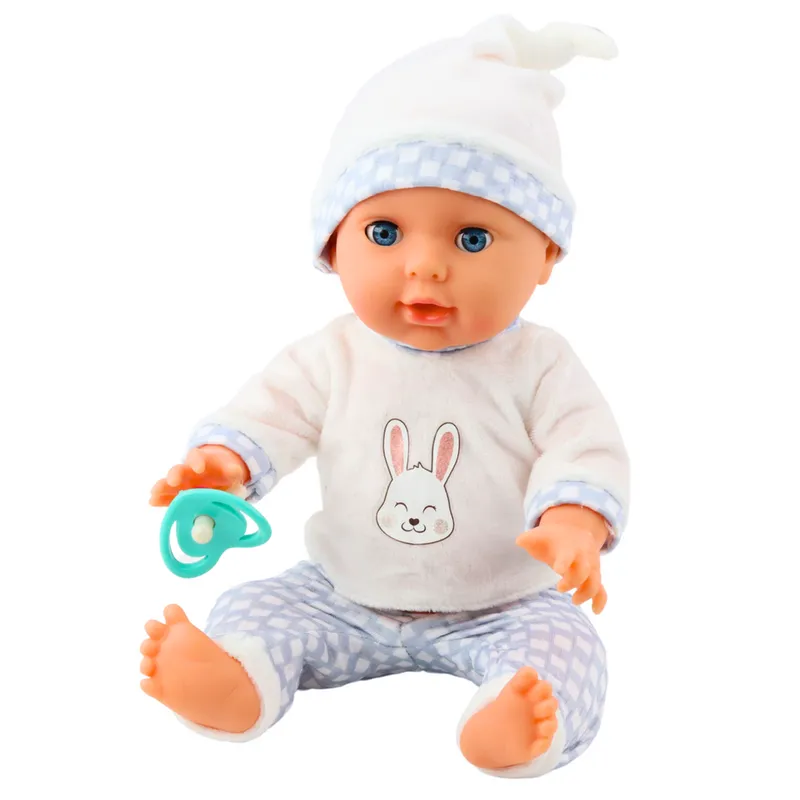 Lalka Bobas Niemowlak Siusiająca Zestaw Akcesoria Dźwięki 35cm