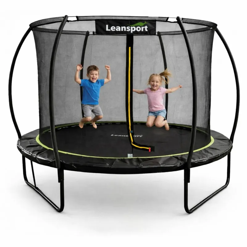 Trampolina Ogrodowa Z Siatką Wewnętrzną 183cm 6ft - Czarno-Zielona