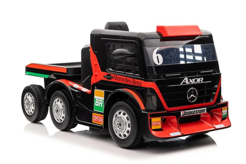 Auto Na Akumulator MERCEDES + Naczepa XMX622B Światła LED LCD - Czerwony
