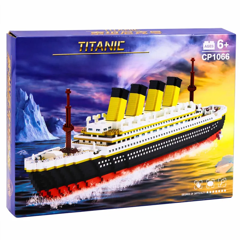 Zestaw Klocki Konstrukcyjne Statek Titanic Duży Model 60 cm 3327 el
