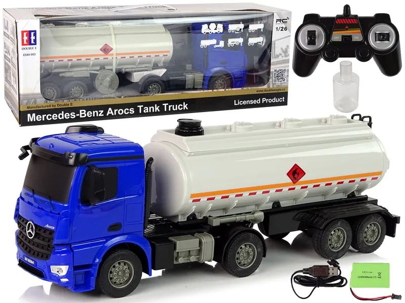 Ciężarówka Cysterna R/C MERCEDES Arocs 1:26 Woda - Niebieska