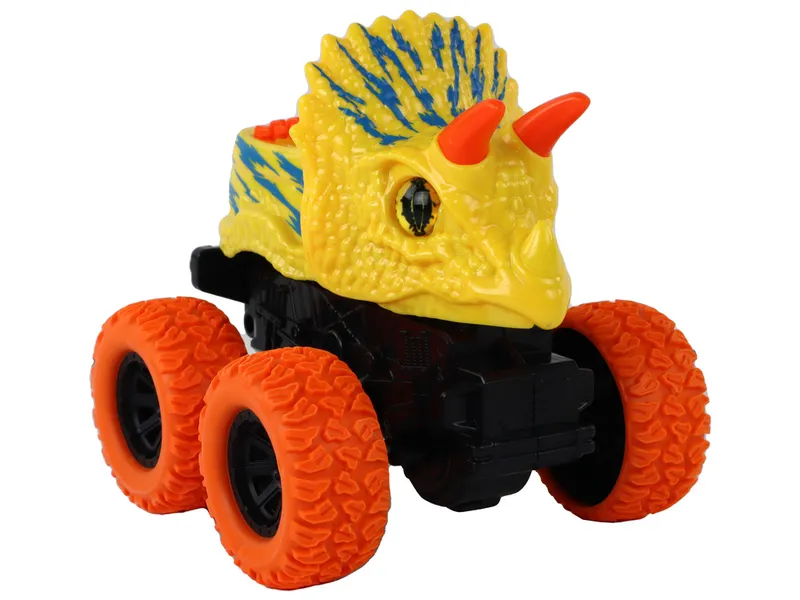 Pojazd Terenowy Pchacz Triceratops Gumowe Koła - Żółty
