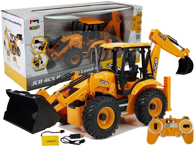 Koparka Z Łyżką Zdalnie Sterowana 2.4G 1:20 Dźwięk Światła
