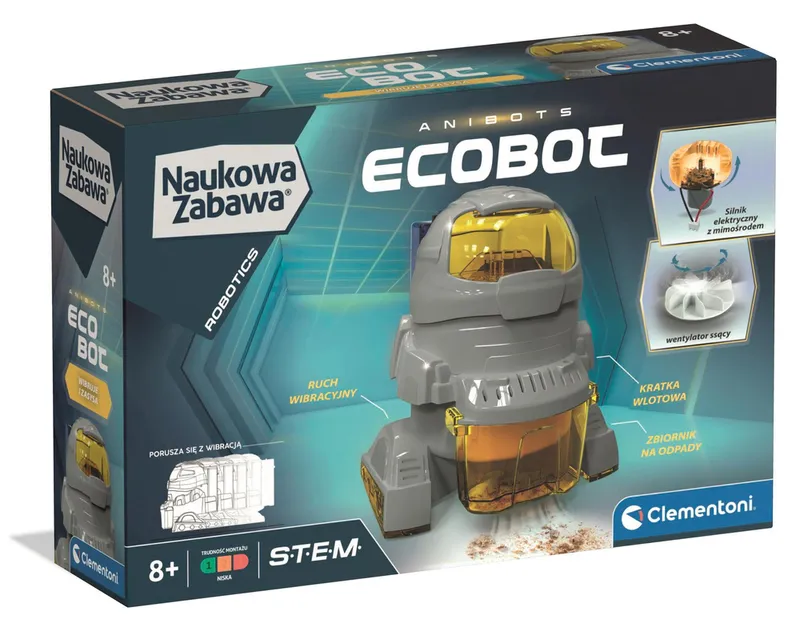 Naukowa Zabawa Zestaw Robot EcoBot Język Polski CLEMENTONI 50061