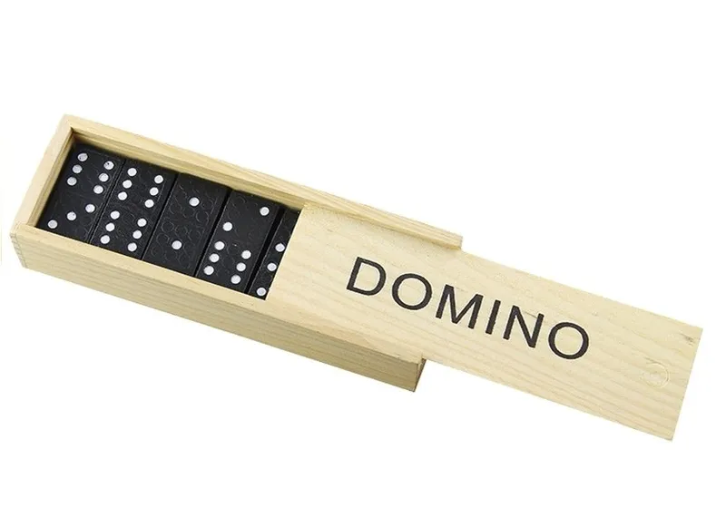 Gra Domino W Drewnianym Pudełku 28 Elementy