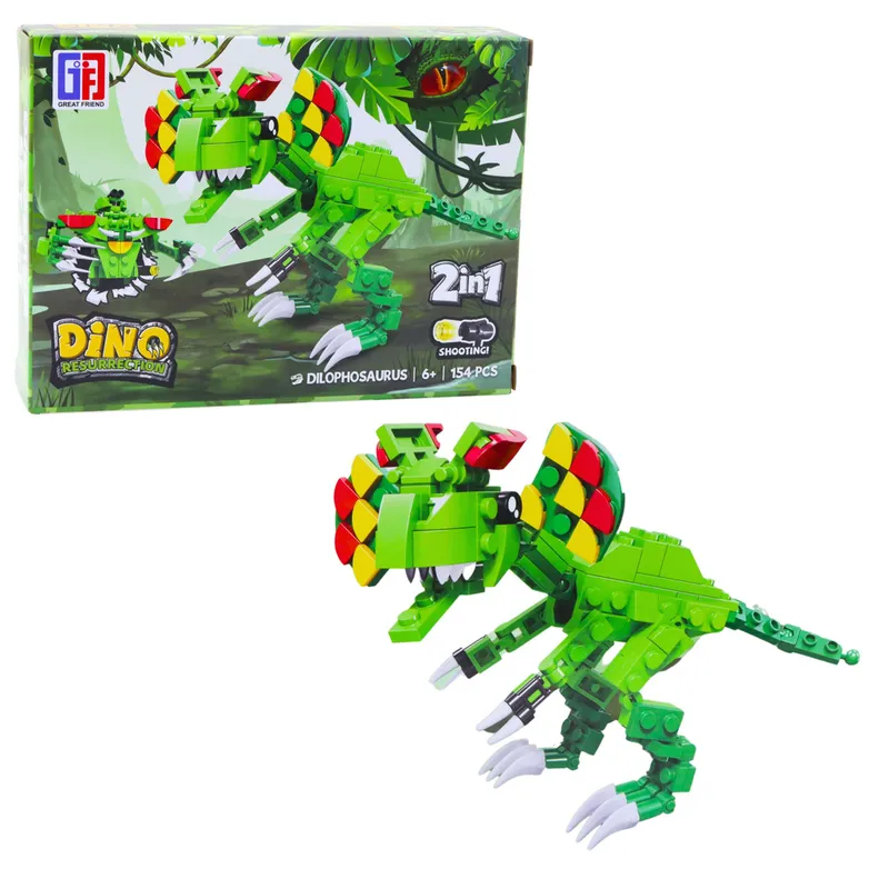 Klocki Konstrukcyjne Zestaw Dinozaur Robot 2w1 145-161 el. Mix