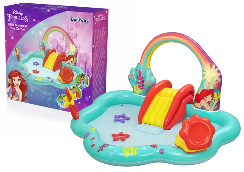 Dmuchany Plac Zabaw Mała Syrenka 221 x 193 x 117 cm BESTWAY 91097