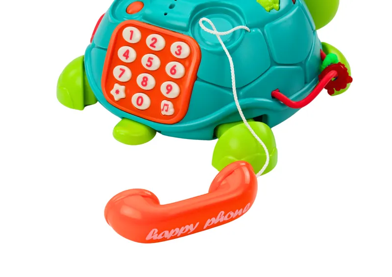 Interaktywny Żółw Edukacyjny Telefon 6w1 Światła Dźwięki - Zielony