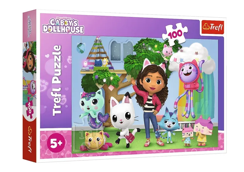 Puzzle - 100 - Koci Domek Gabi - TREFL 16464