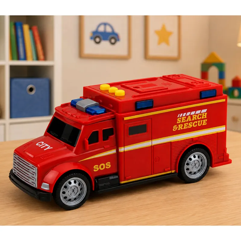 Samochód Ratunkowy Karetka Ambulans Światła Dźwięki 1:32 - Czerwony