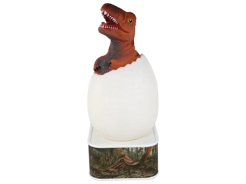 Lampka Jajko Dinozaur LED Micro USB T-Rex - Czerwony