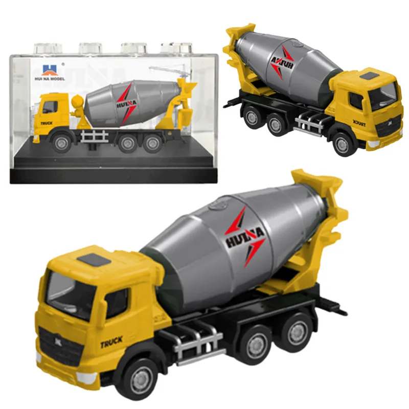 Betoniarka Metalowa Model Kolekcjonerski Huina 1:80 - Żółta