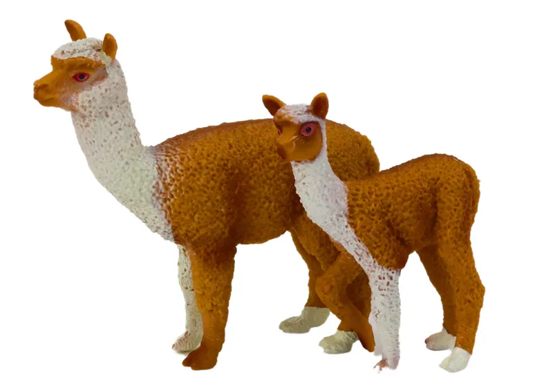Figurka Dorosła Lama 8 cm Z Młodą Lamą 6 cm Zwierzęta Świata