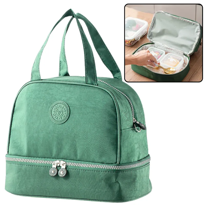 Torba Termiczna Izolacyjna Śniadaniowa Pas Z Regulacją 27cm - Zielona