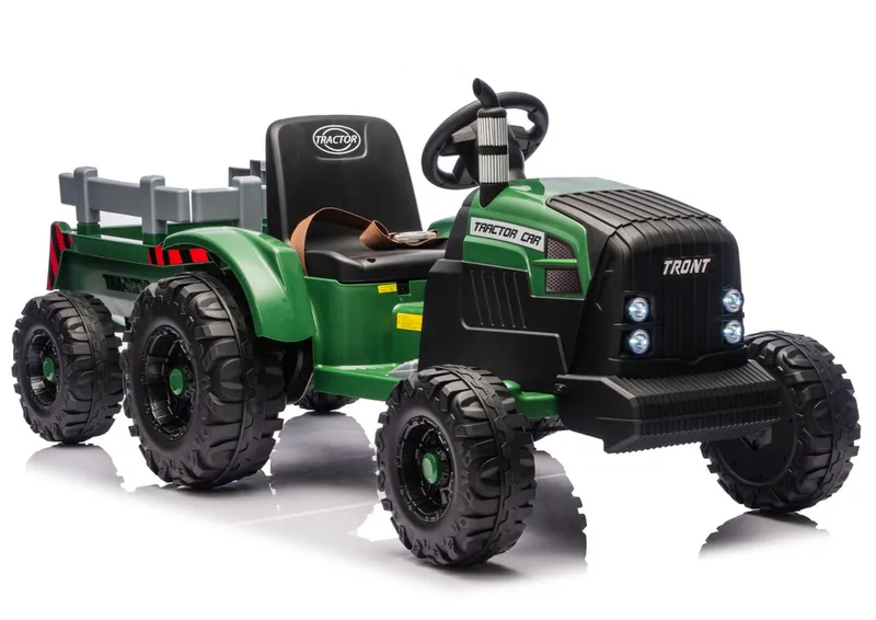 Traktor Na Akumulator CH9959B Z Przyczepą Ciemno 24V - Zielony