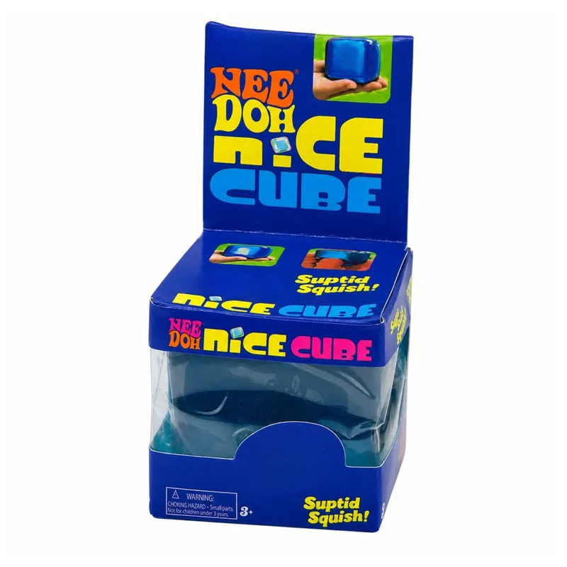 Gniotek Antystresowy Elastyczna Kostka Lodu Ice Cube Squishy 5cm - Niebieska