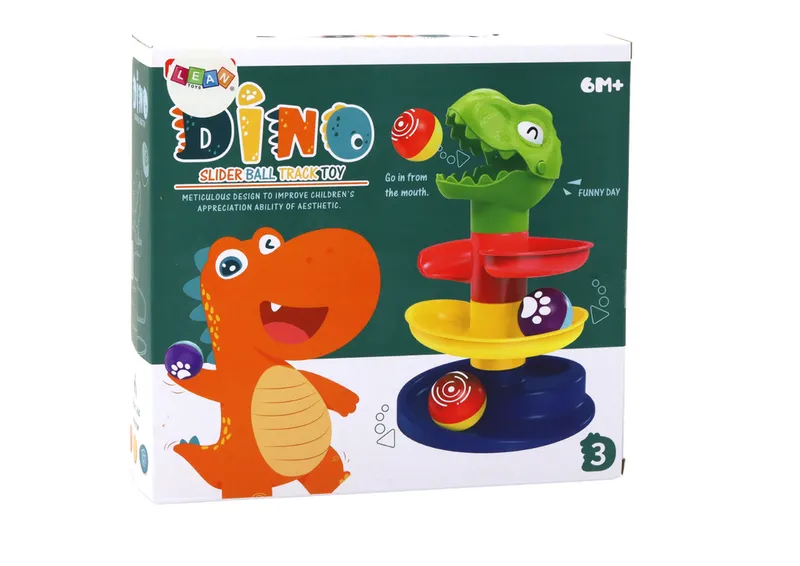Edukacyjna Zjeżdżalnia Dla Kulek Sorter Dinozaur - Zielony