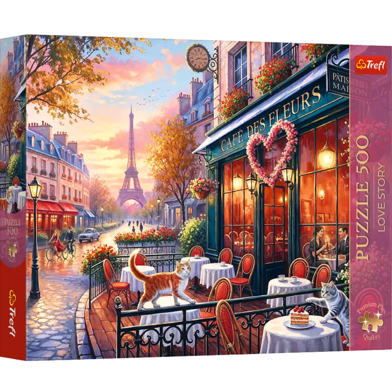 Puzzle - 500 - Premium Plus - Love Story: Miłość W Paryżu - TREFL 37621