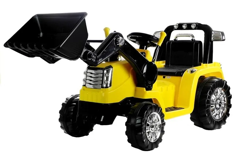 Traktor Koparka Na Akumulator ZP1005 Dla Dzieci Z Ruchomą Łyżką - Żółta