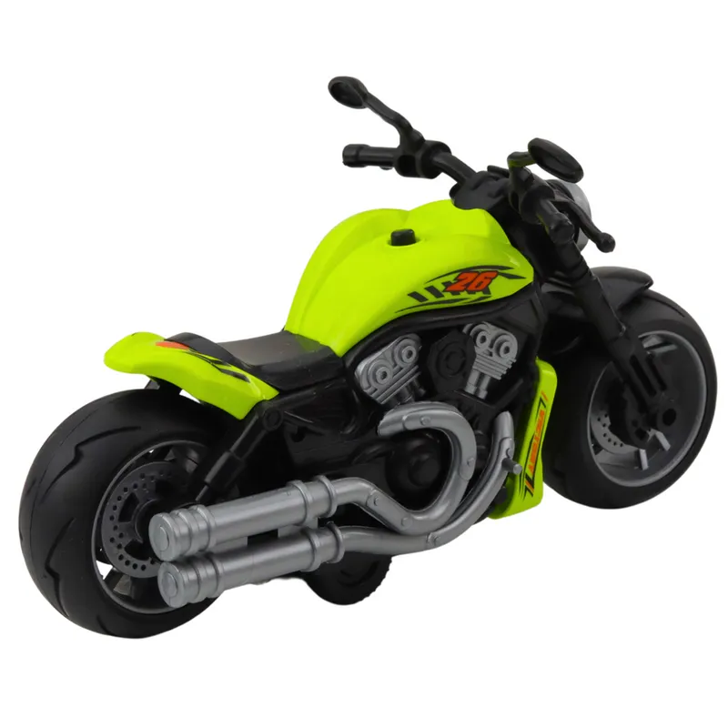 Motocykl Zabawkowy Na Baterie Napęd Światła Dźwięki - Zielony