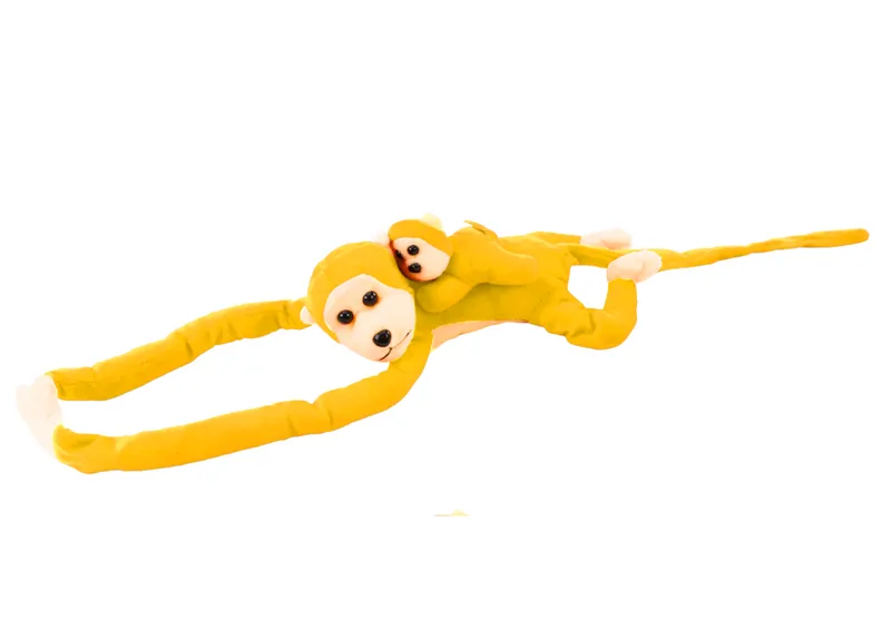 Maskotka Pluszowa Małpka Z Dzieckiem 90 cm - Żółta