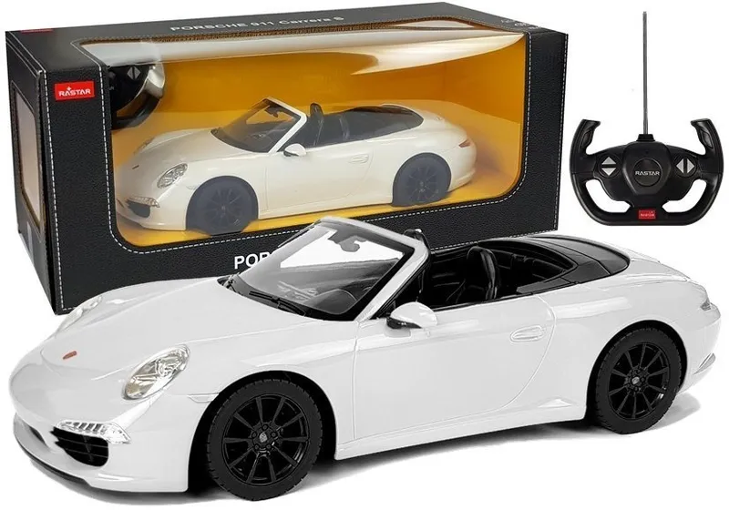 Auto PORSCHE 911 Carrera S Samochód Zdalnie Sterowane RC Rastar 1:12 - Białe