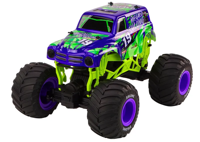 Auto Terenowe Zdalnie Sterowane 2.4G RC 1:10 Ghost - Fioletowy