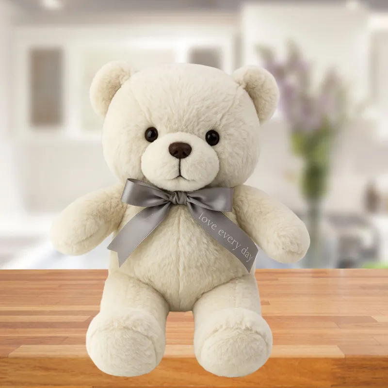 Pluszowa Maskotka Przytulanka Miś Z Kokardą Happy Every Day 55cm - Biały