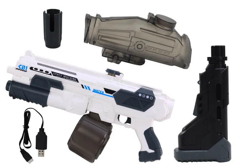 Pistolet Karabin Wodny Na Wodę Automat M416 Akumulatorowy - Biały