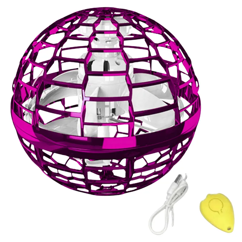 Latająca Wirująca Kula Flynova Sterowana Ręką LED 10 cm - Różowa