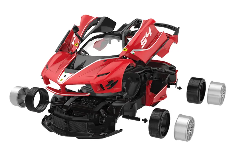 Klocki Konstrukcyjne Auto RC Rastar 1:18 FERRARI FXXK EVO 88 el - Czerwone