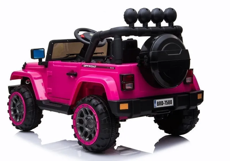 Auto Na Akumulator JEEP BRD-7588 Światła LED MP3 Pilot 4X4 - Różowy
