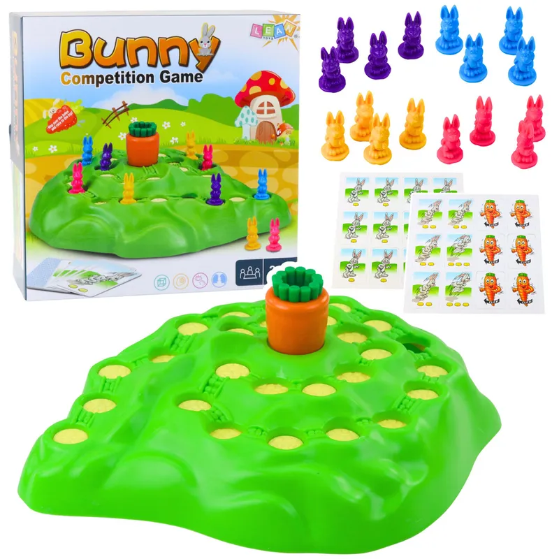 Gra Rodzinna Króliki Funny Bunny Wyścig Po Marchew Karty