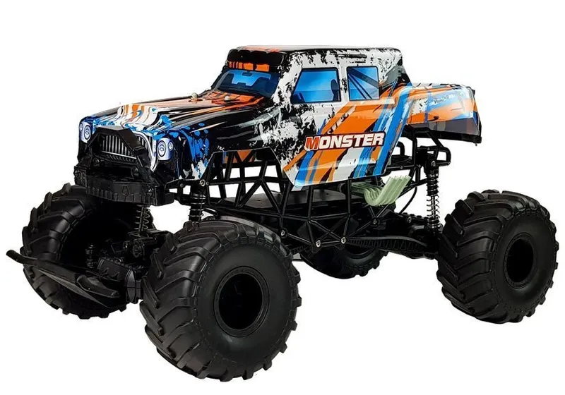 Auto Terenowe Zdalnie Sterowane 2.4G 4X4 57cm - Pomarańczowe