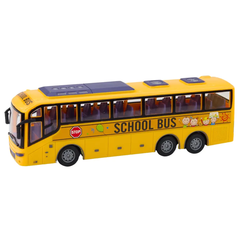 Autobus Zdalnie Sterowany RC Szkolny 1:30 Światła - Żółty