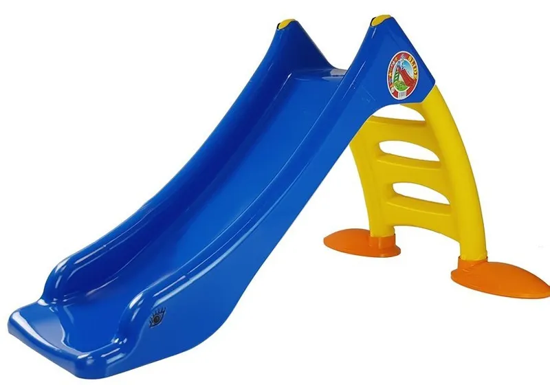 Zjeżdżalnia Ogrodowa Dla Dzieci 3-STOPNIOWA Drabinka 130 cm 424 - Niebieska